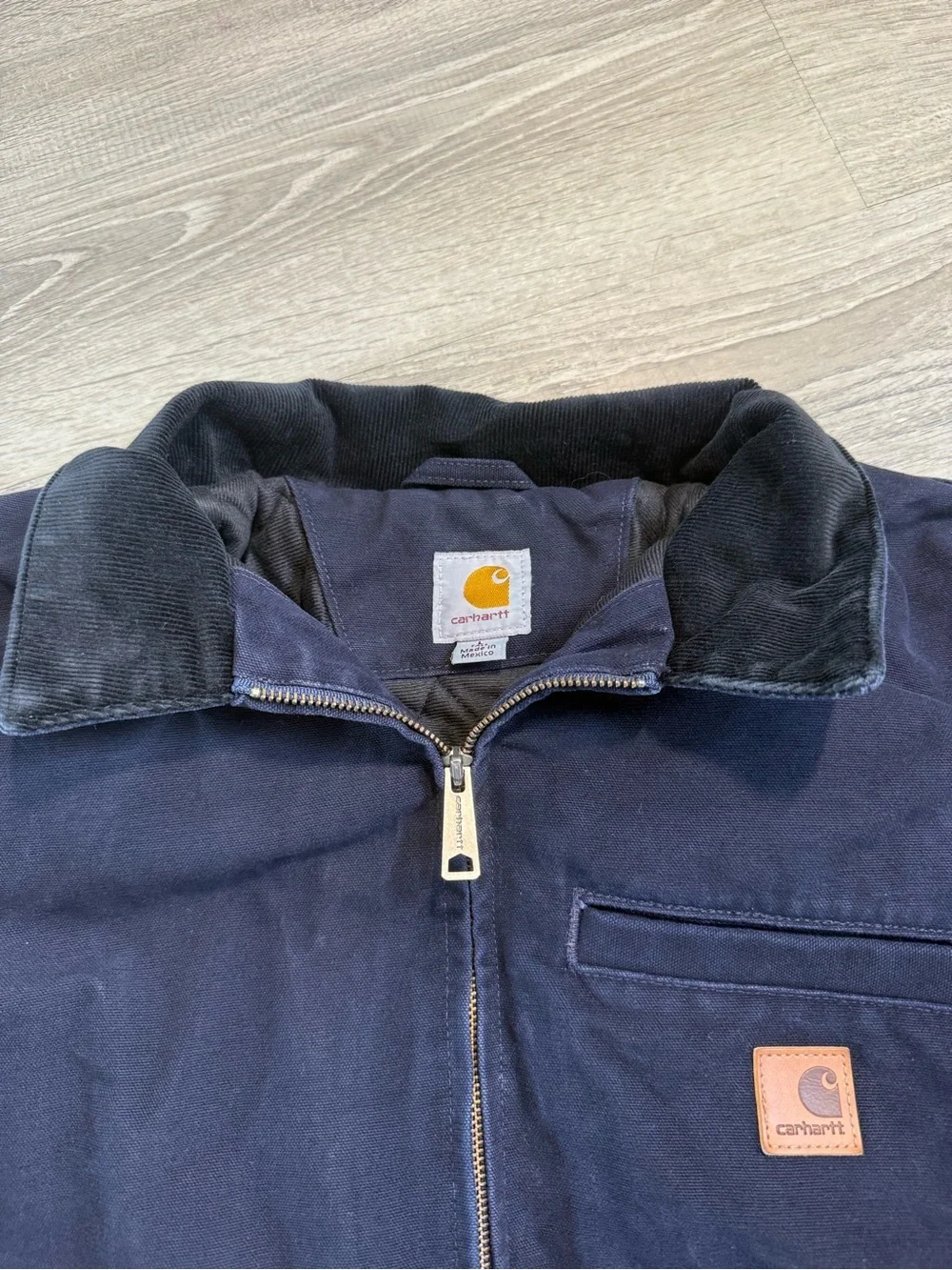 Carhartt Bankston Sandstone Duck Bomber Jacket in Midnight (Navy) 101228-403
